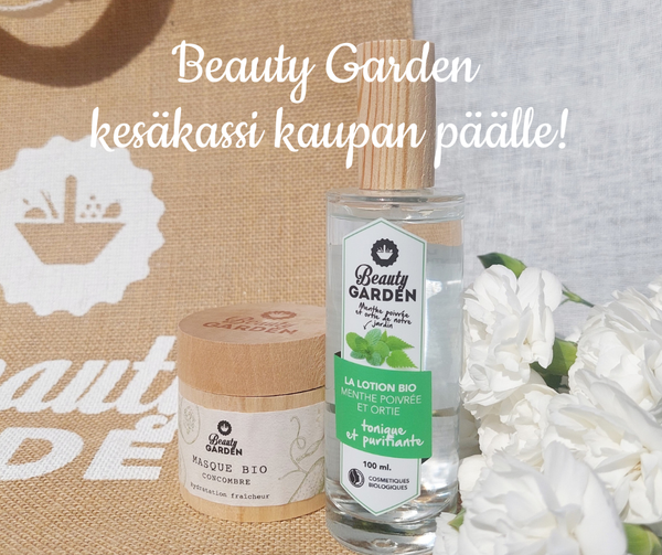 Beauty Garden kesäkamppis Kasvovesi & Kurkkunaamio + Kaupan Päälle ihana kesäkassi!